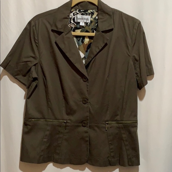 DANNY AND NICOLE JACKET/TOP SZ 14 MILITARY - Picture 1 of 6